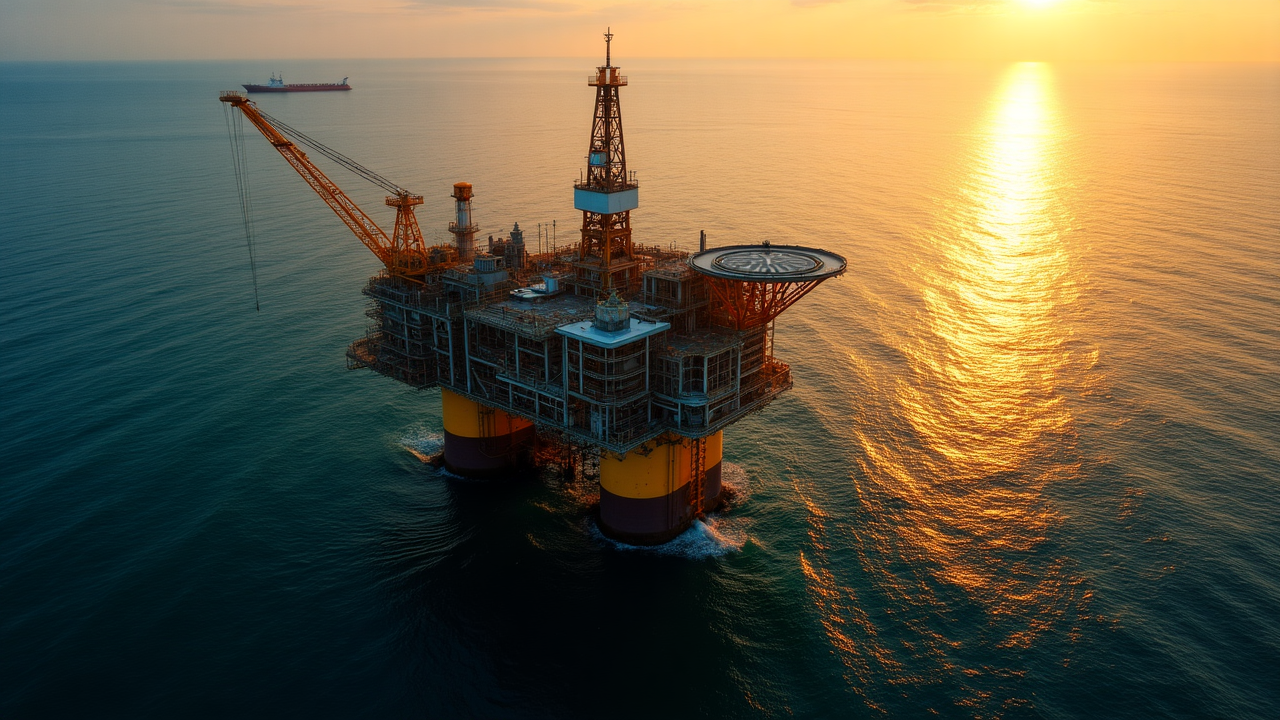 Plataforma petrolera en operación